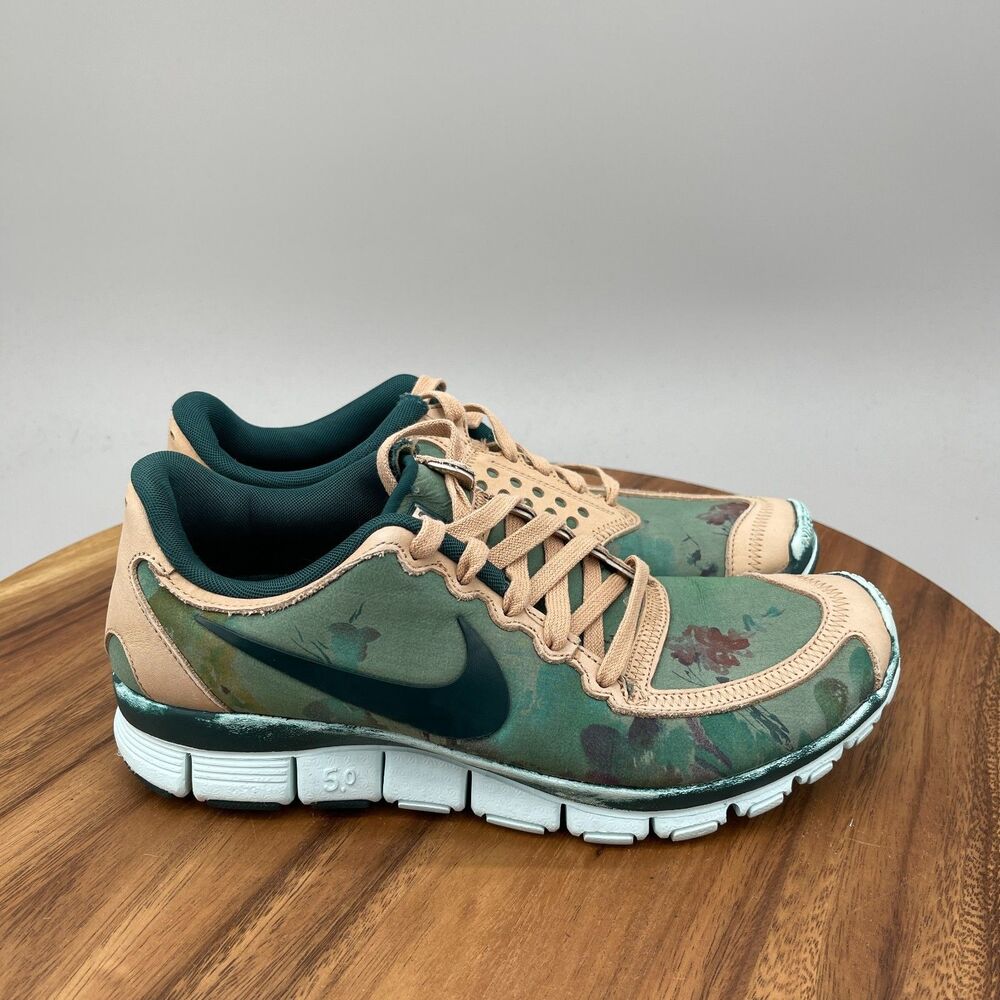 Nike Free 5.0 Liberty Shoes Womens Size 9.5 Floral Green London Liberty Sneakers